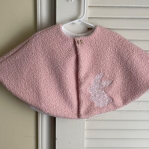 Pink Kids Cape with Bunny Design